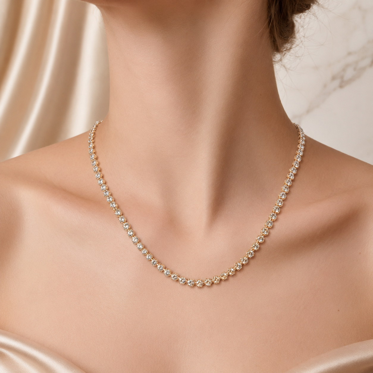گردنبند تمام نگین اتریشی ژوپینگ